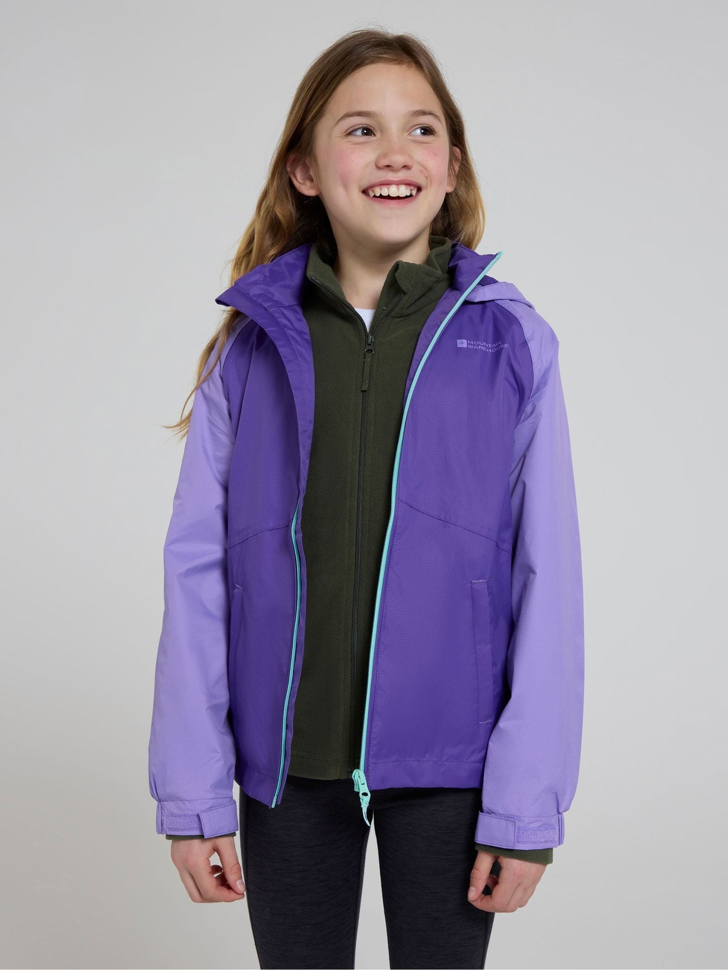Dsiney Kidz - Mountain Warehouse Purple Torrent II Kids Waterproof Jacket image 2