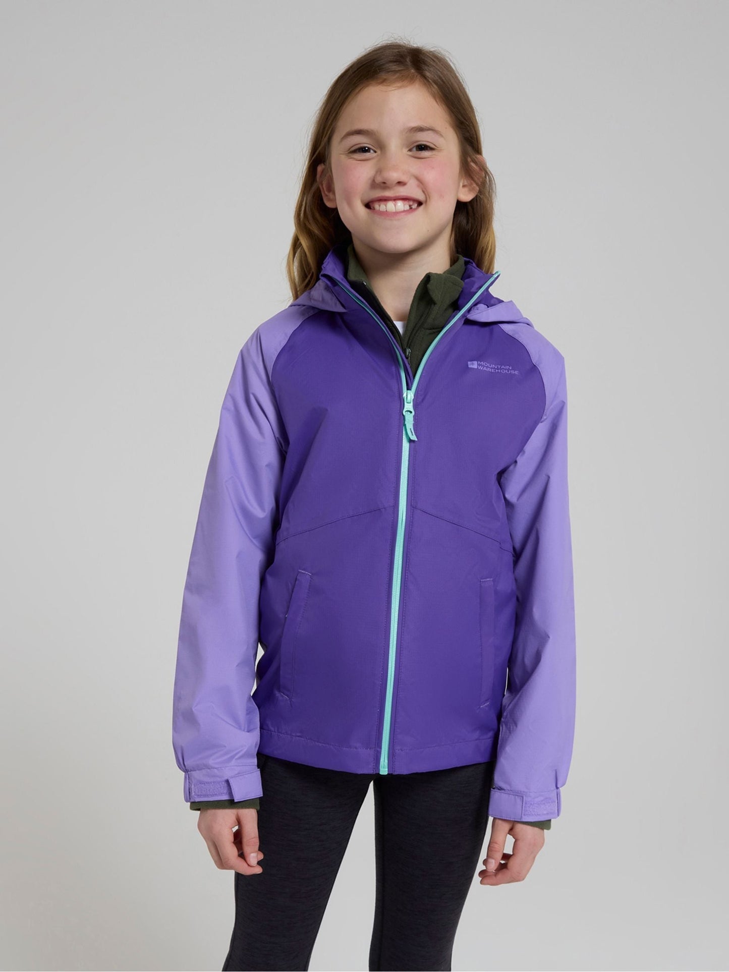 Dsiney Kidz - Mountain Warehouse Purple Torrent II Kids Waterproof Jacket image 4