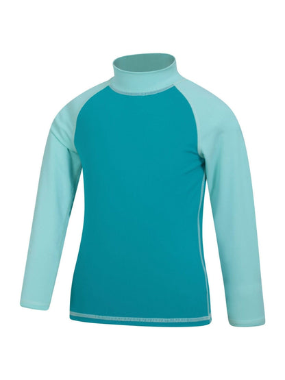 Dsiney Kidz - Mountain Warehouse Pale Blue Long Sleeve Rash Vest image 3