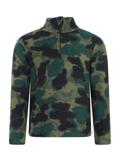 Dsiney Kidz - Mountain Warehouse Green Pursuit Printed Kids Half-Zip Fleece image 2