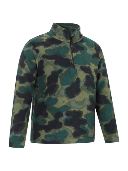 Dsiney Kidz - Mountain Warehouse Green Pursuit Printed Kids Half-Zip Fleece image 3