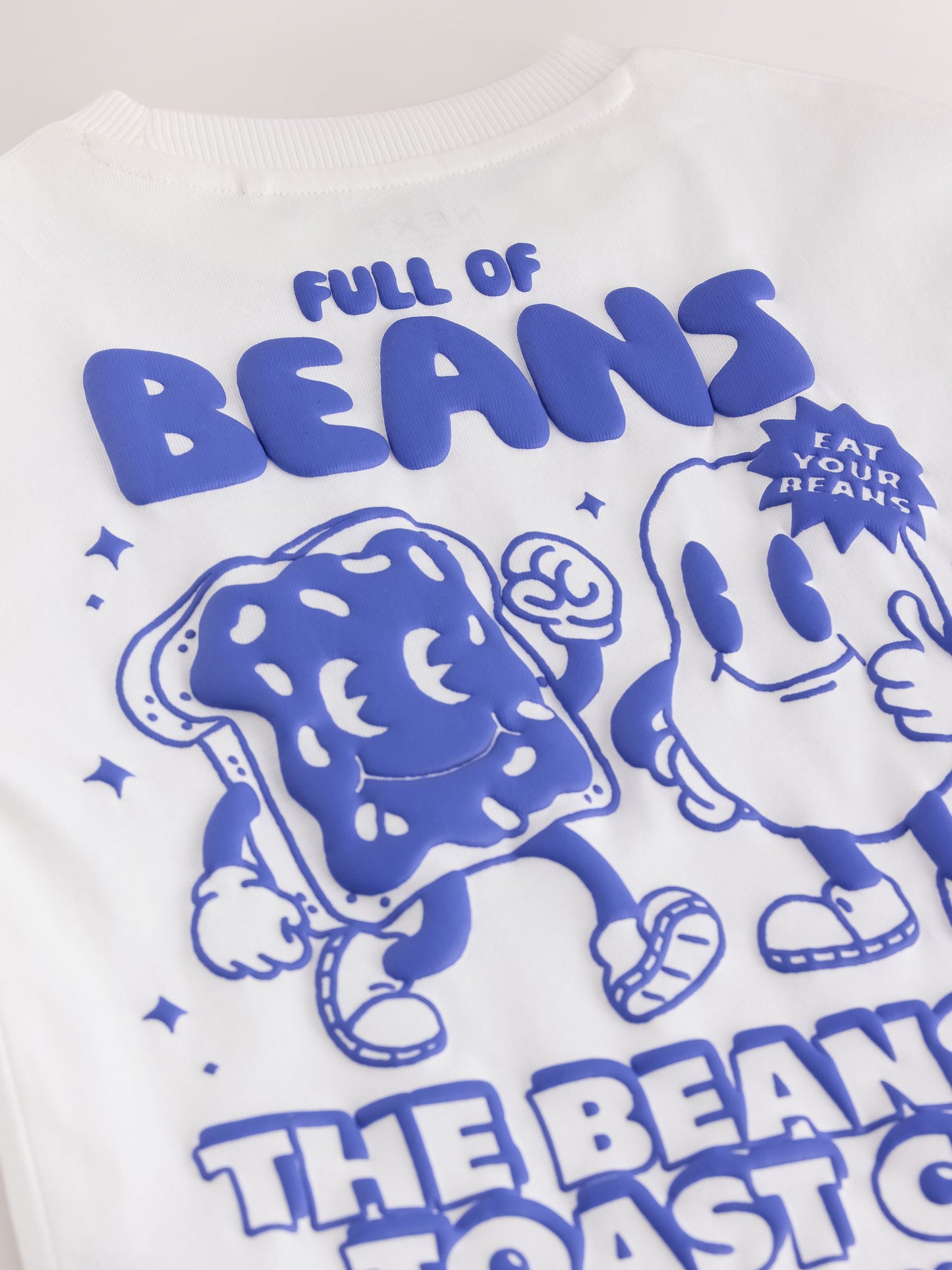 Dsiney Kidz - Blue/White Beans and Toast Short Sleeve Back Graphic T-Shirt (3mths-7yrs) image 4