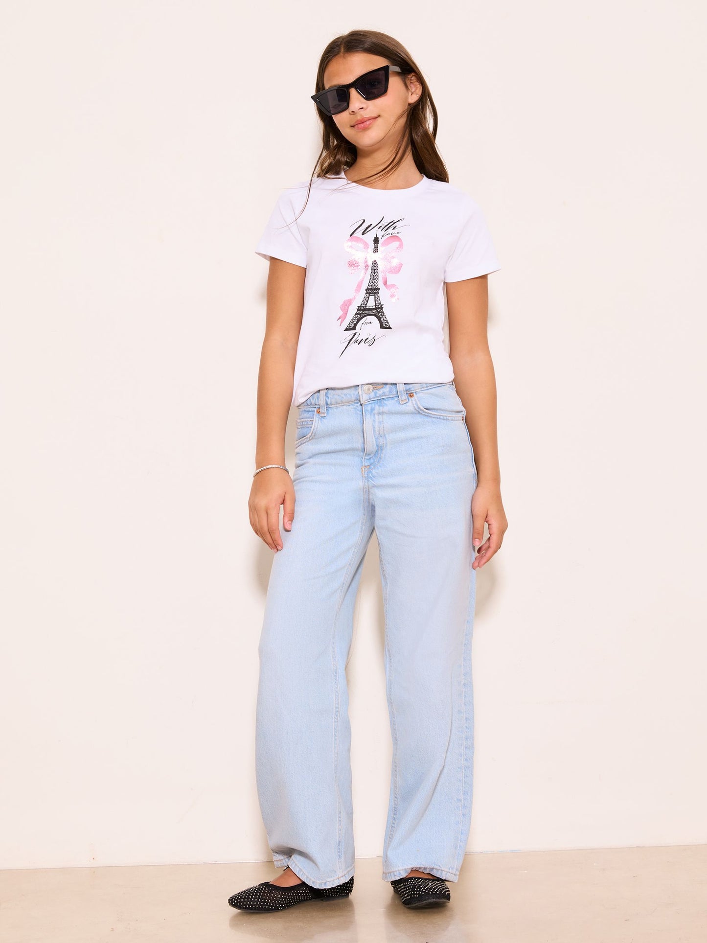 Dsiney Kidz - Lipsy White Paris Graphic T-Shirt (5-16yrs) image 4