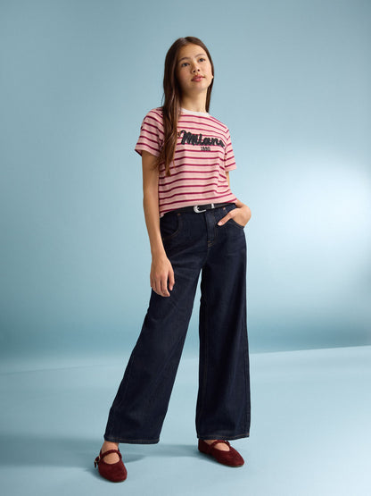 Dsiney Kidz - Lipsy Pink Stripe Graphic T-Shirt (5-16yrs) image 3