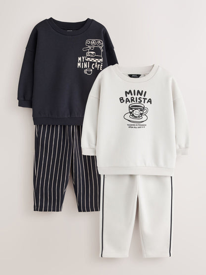 Ecru Crew Neck Joggers Set 4 Piece (3mths-7yrs) - image 1