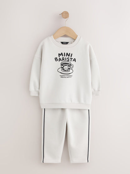 Ecru Crew Neck Joggers Set 4 Piece (3mths-7yrs) - image 2
