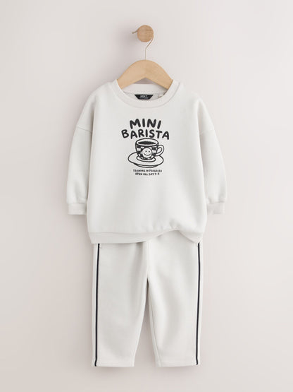 Ecru Crew Neck Joggers Set 4 Piece (3mths-7yrs) - image 3