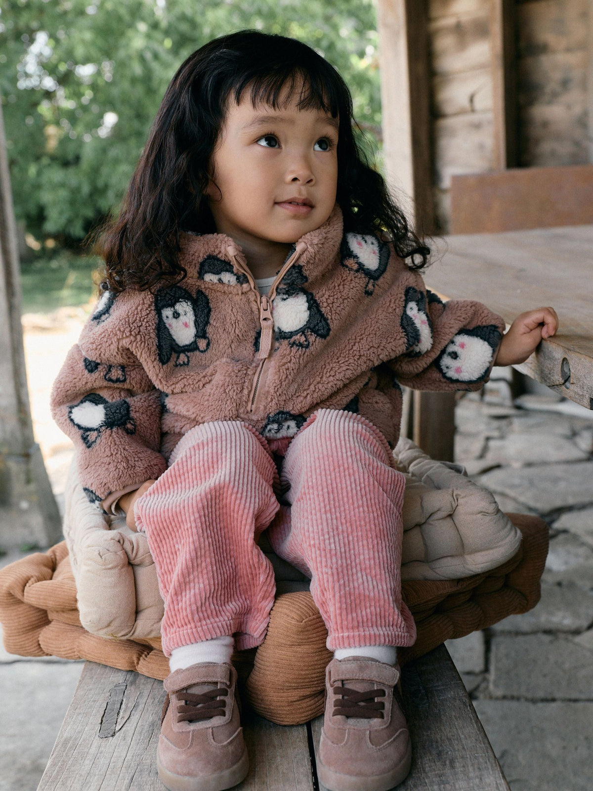 Dsiney Kidz - Brown Penguin Half Zip Fleece (3mths-7yrs) image 2