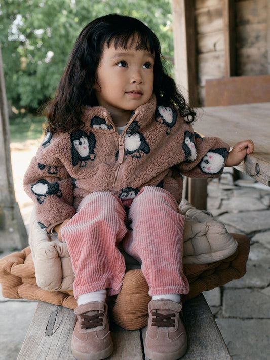 Dsiney Kidz - Brown Penguin Half Zip Fleece (3mths-7yrs) image 2