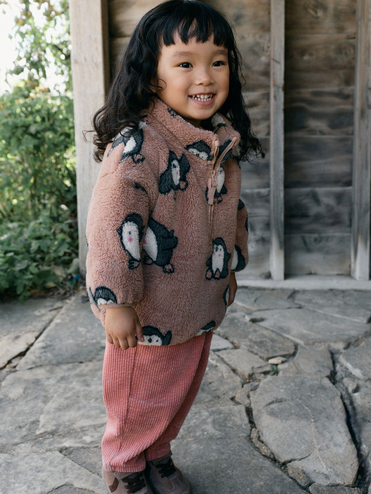 Dsiney Kidz - Brown Penguin Half Zip Fleece (3mths-7yrs) image 3