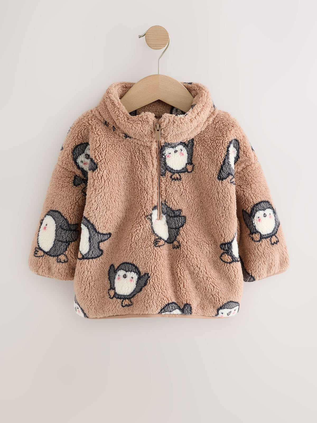 Dsiney Kidz - Brown Penguin Half Zip Fleece (3mths-7yrs) image 5