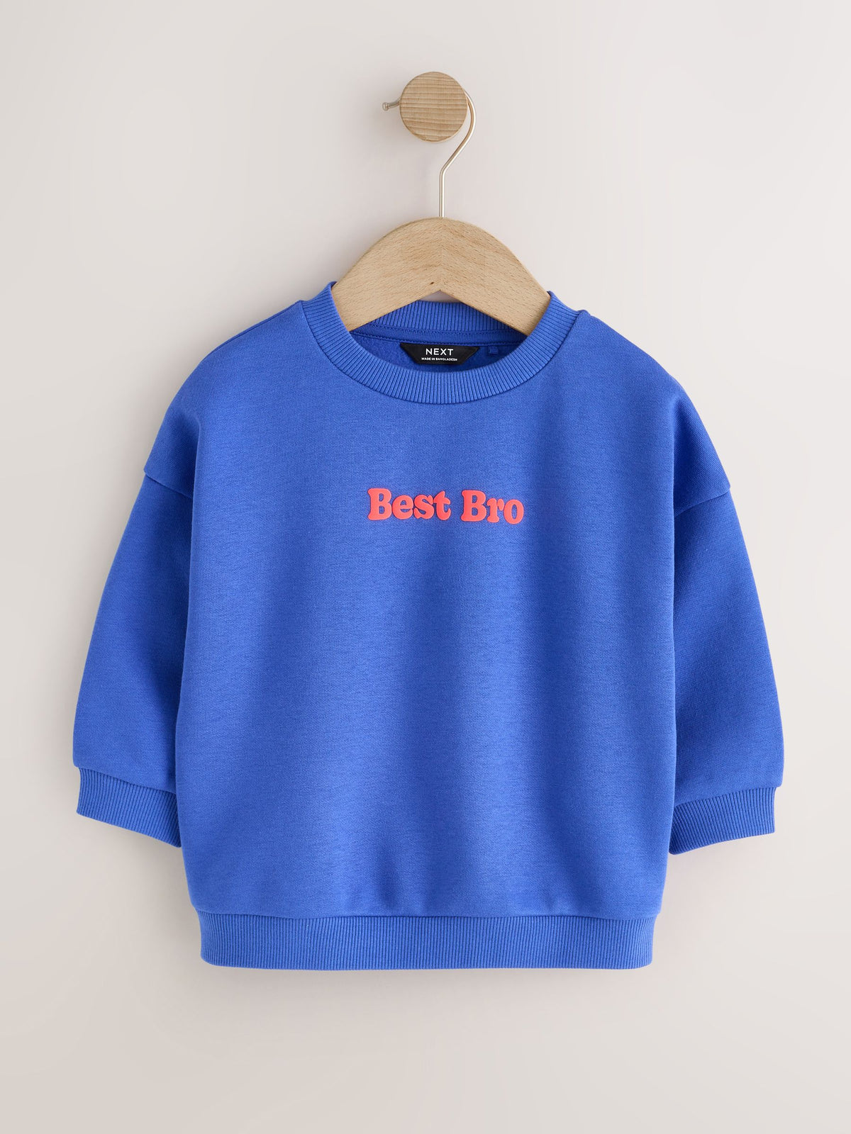 Colbalt Blue Best Brother Printed Crew Neck Sweat Top (3mths-7yrs) - image 5
