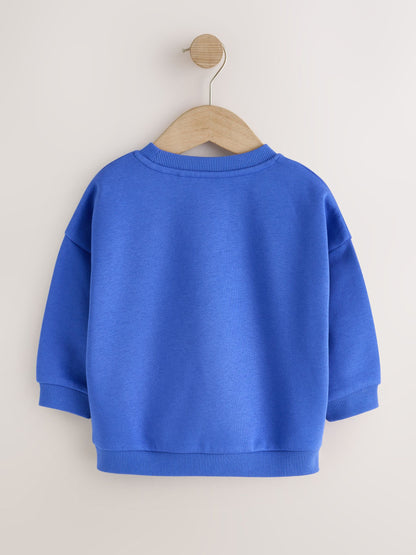 Colbalt Blue Best Brother Printed Crew Neck Sweat Top (3mths-7yrs) - image 6