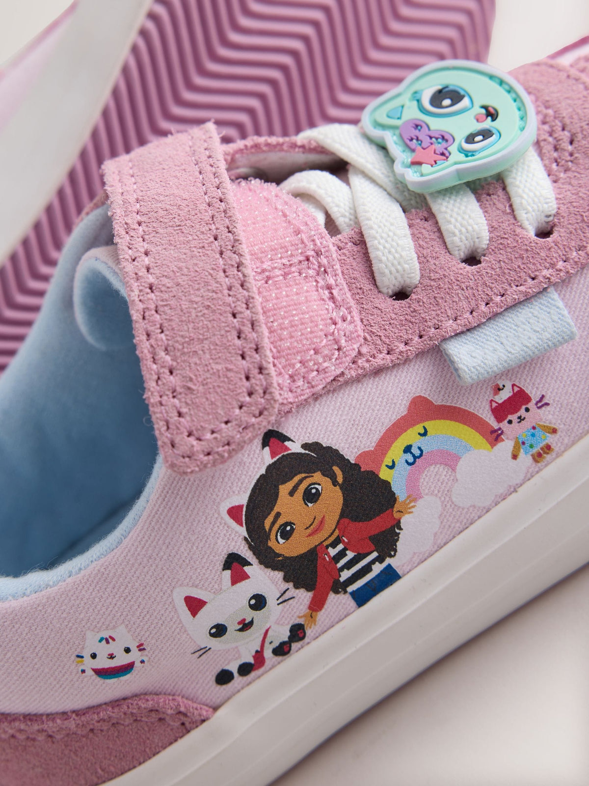 Dsiney Kidz - Purple Gabbys Dollhouse Touch Fastening Elastic Lace Trainers image 6