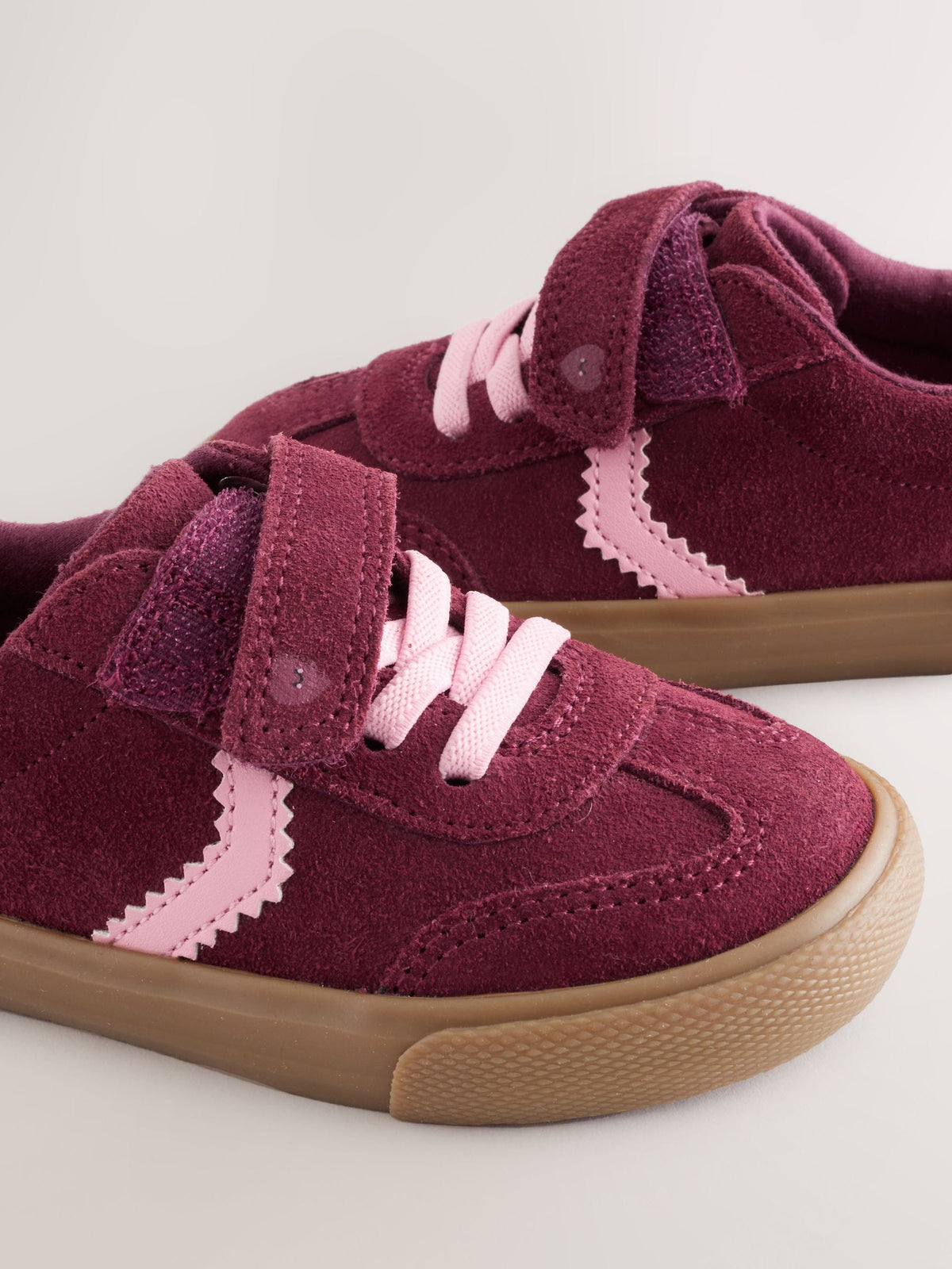 Dsiney Kidz - Burgundy Red Standard Fit (F) Touch Fastening Elastic Lace Trainers image 5