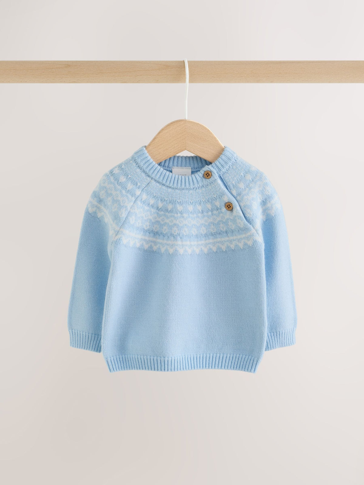 Blue Fairisle Baby Knitted Jumper and Leggings Set (0mths-2yrs) - image 2