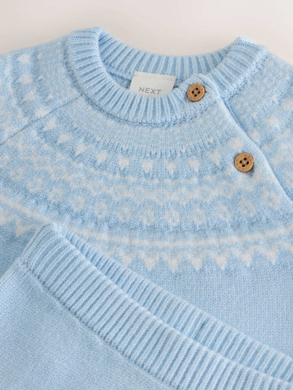 Blue Fairisle Baby Knitted Jumper and Leggings Set (0mths-2yrs) - image 6