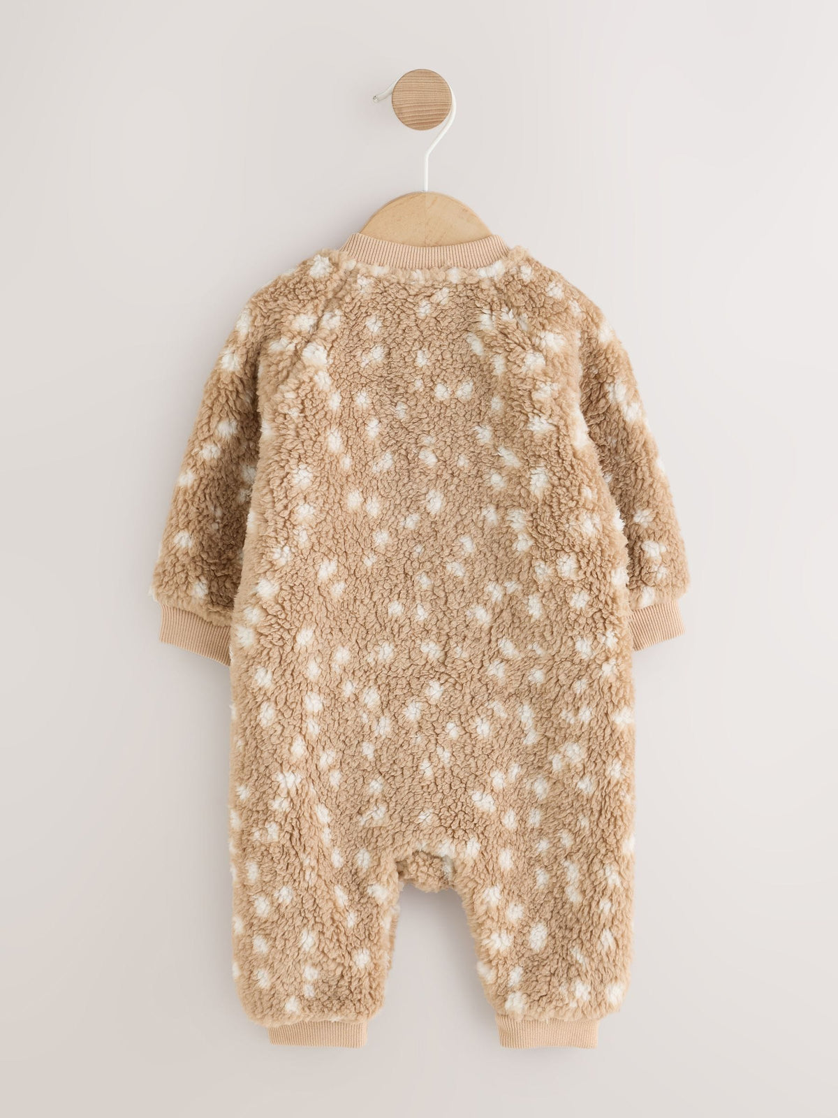 Brown Deer Fleece Two Way Zip Baby Sleepsuit - image 2