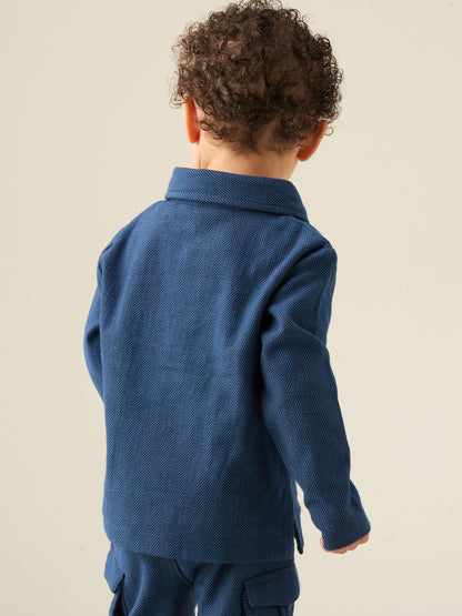 Angel & Rocket Blue Arthur Herringbone Co-Ord Set image 3