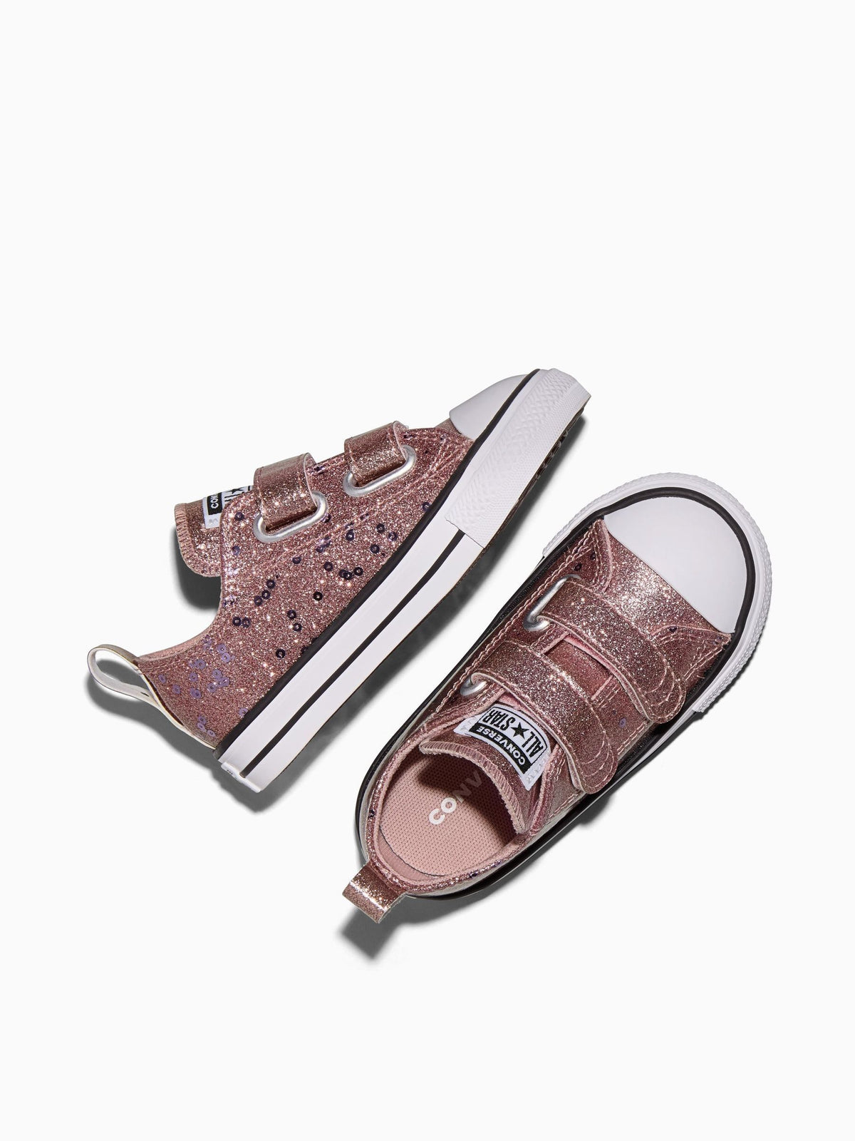 Dsiney Kidz - Converse Pink Chuck Taylor Glitter Sequins Low Trainers image 5