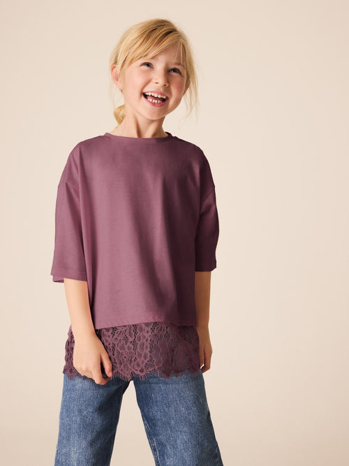 Dsiney Kidz - Berry Lace Hem T-Shirt (3-16yrs) image 1