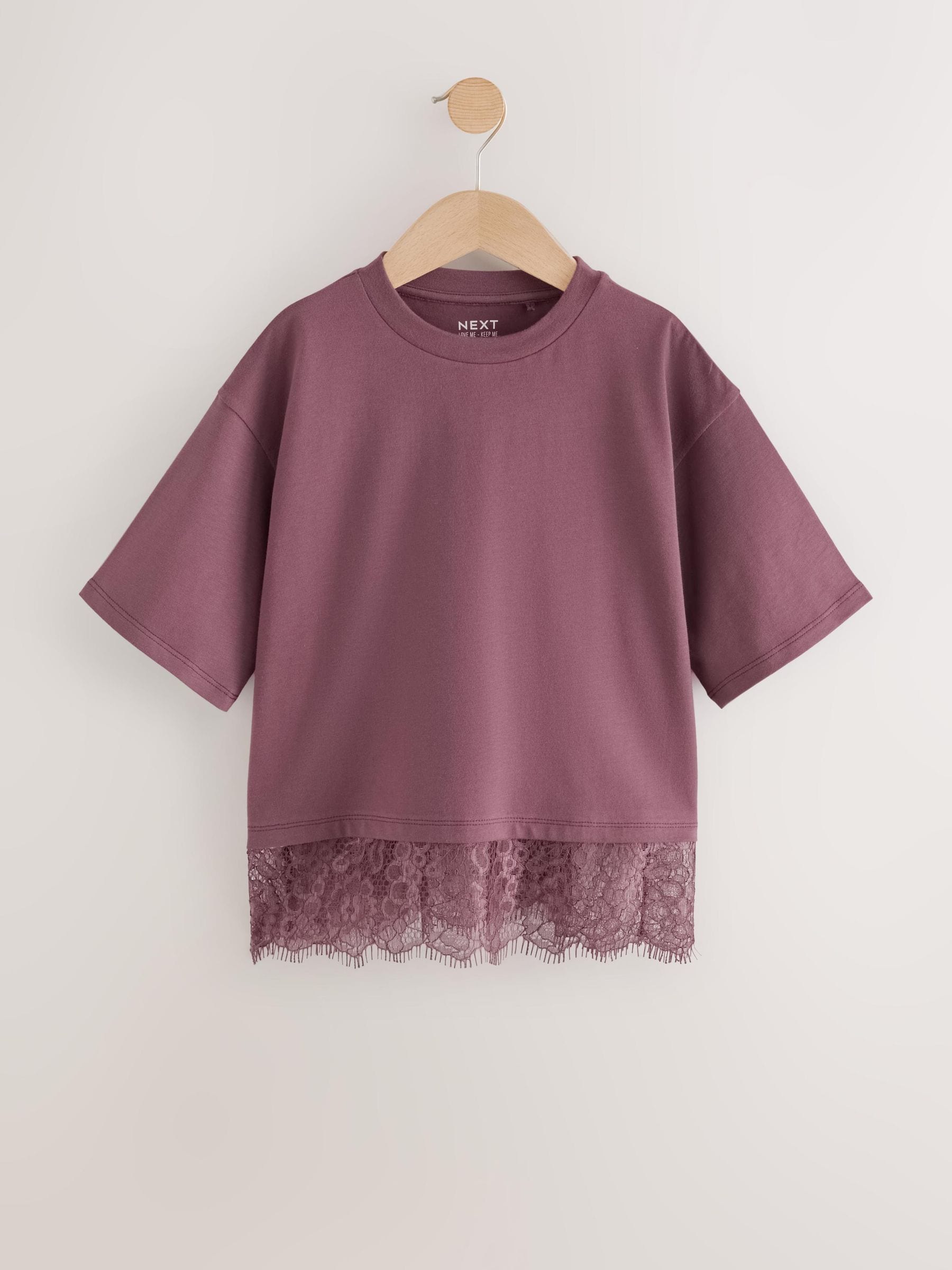 Dsiney Kidz - Berry Lace Hem T-Shirt (3-16yrs) image 4