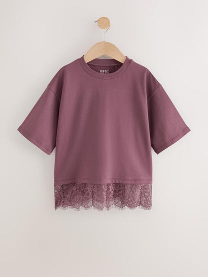 Dsiney Kidz - Berry Lace Hem T-Shirt (3-16yrs) image 4