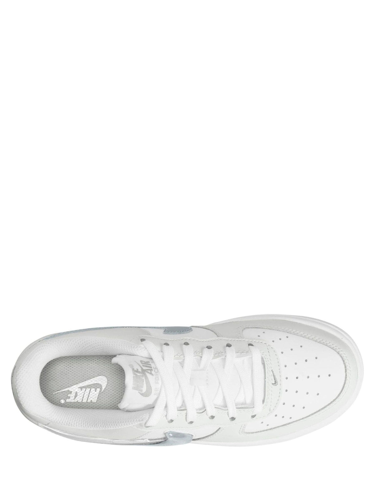 Nike White/Grey Silver Youth Air Force 1 Trainers - image 2