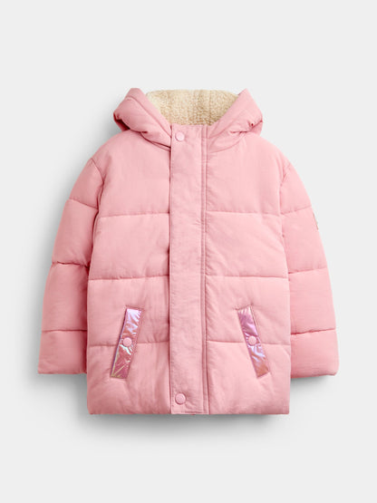 JoJo Maman Bébé Pink Metallic Puffer Jacket - image 1