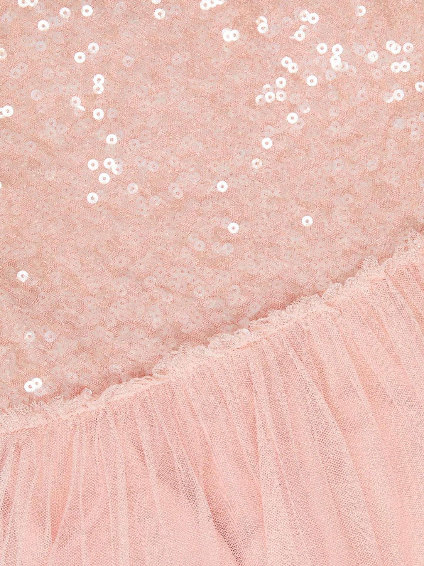 Monsoon Pink Asymmetrical Sequin Tulle Party Dress image 4