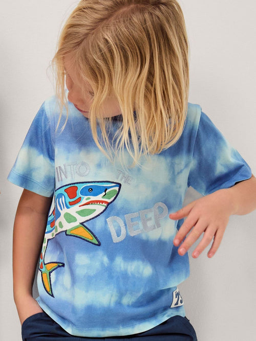 Monsoon Blue Shark Tie Dye T-Shirt image 1