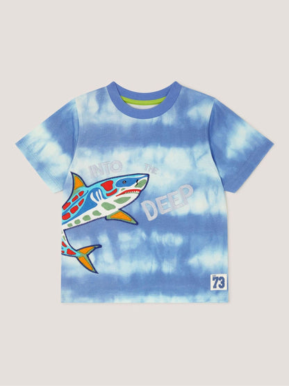 Monsoon Blue Shark Tie Dye T-Shirt image 2