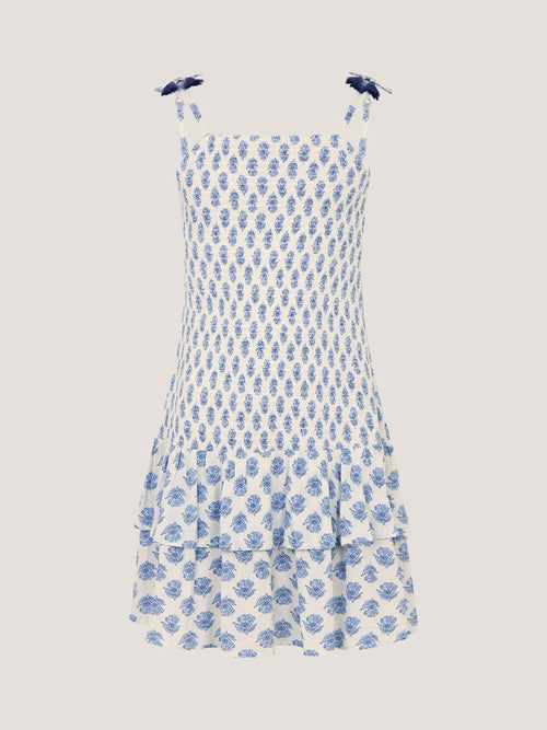 Dsiney Kidz - Monsoon White Floral Print Smocked Dress image 1