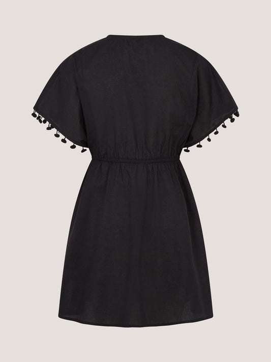 Dsiney Kidz - Monsoon Black Floral Embroidered Kaftan image 2