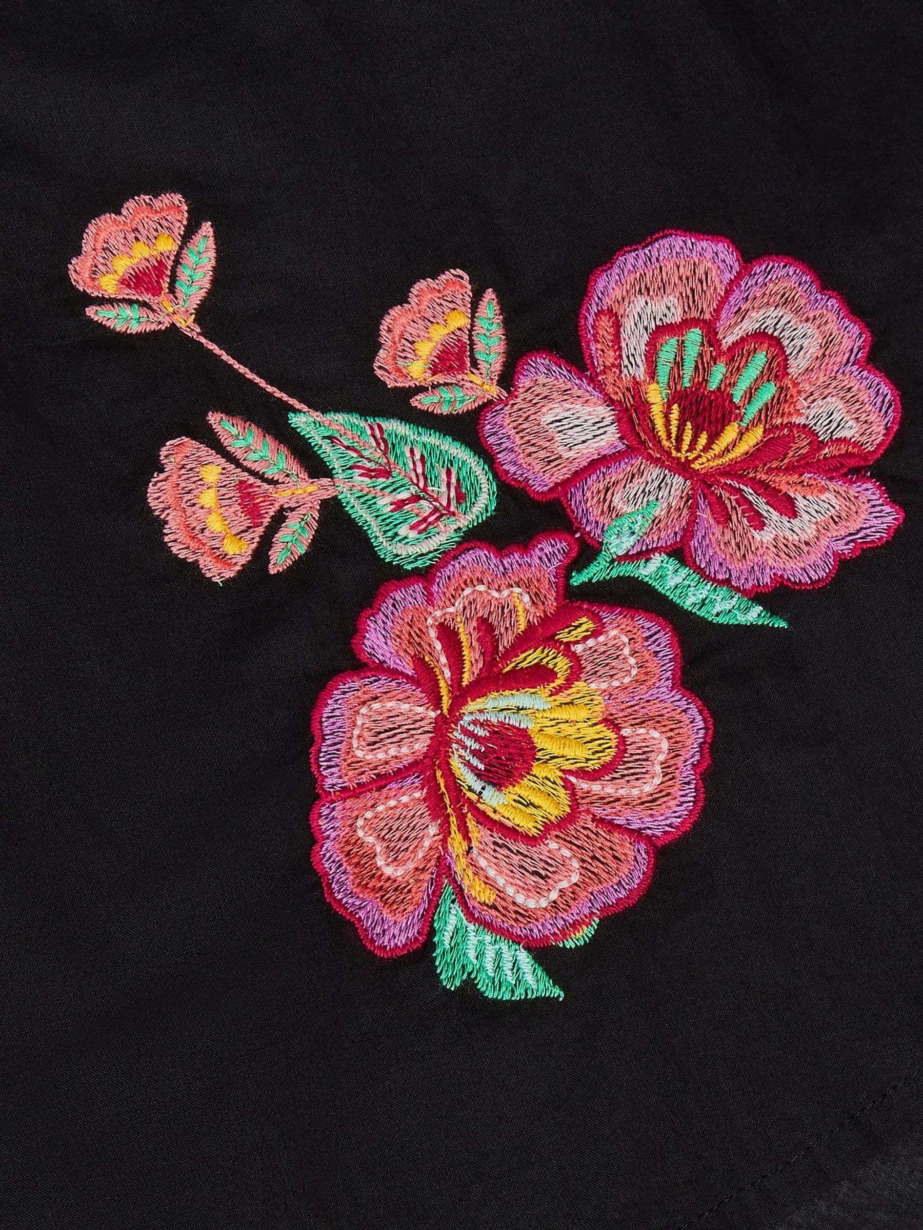 Dsiney Kidz - Monsoon Black Floral Embroidered Kaftan image 3