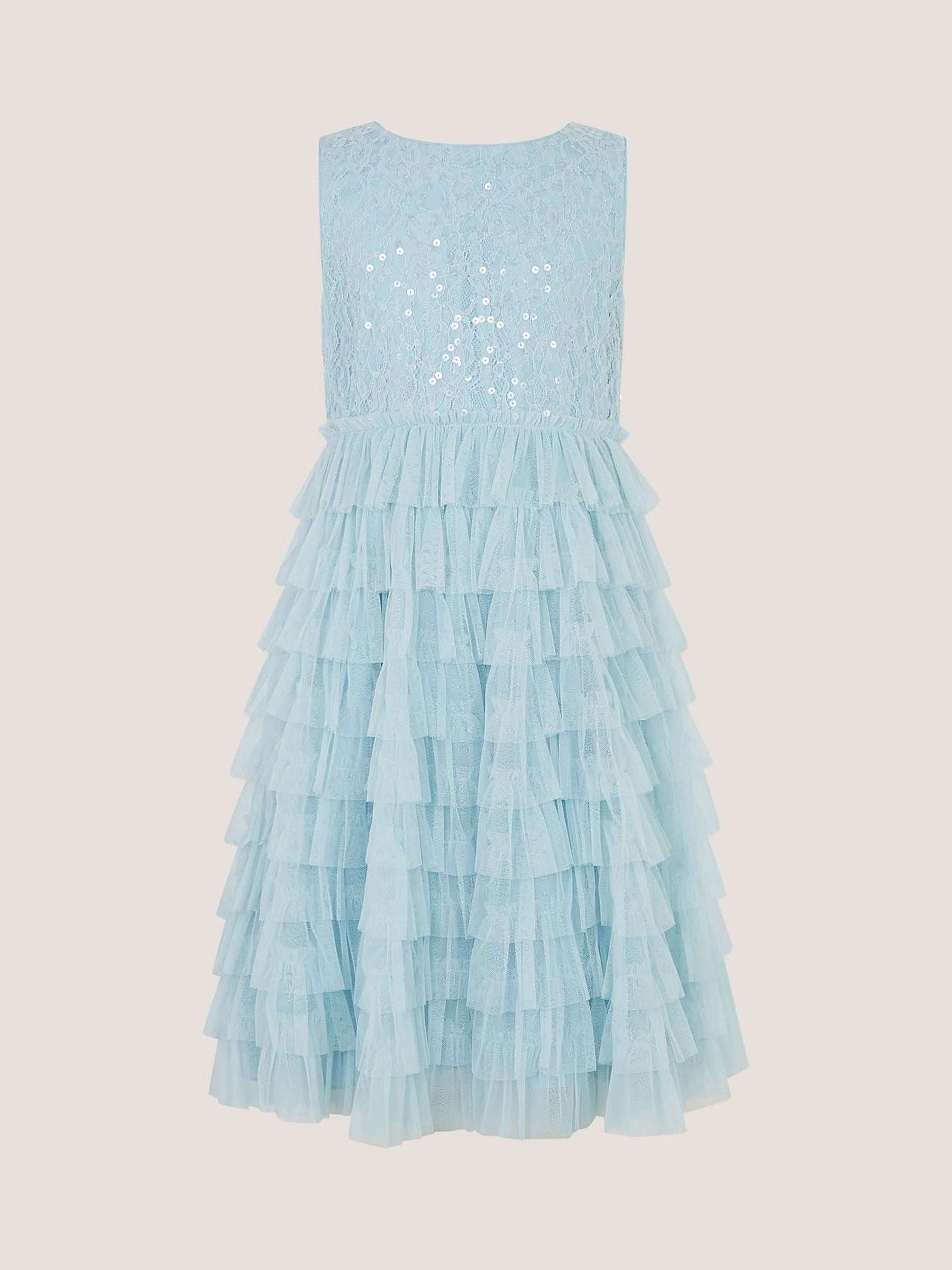 Monsoon Blue Taylor Sequin Lace Tiered Party Dress image 2