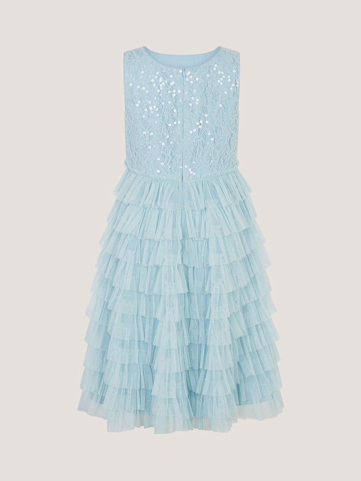 Monsoon Blue Taylor Sequin Lace Tiered Party Dress image 3
