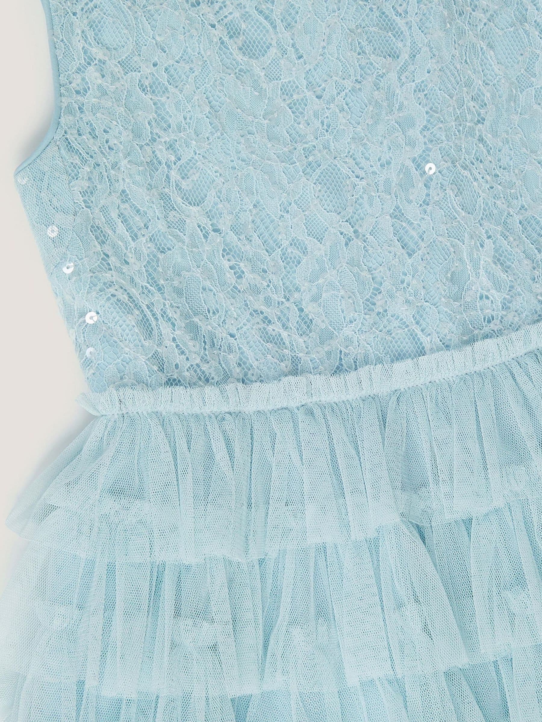 Monsoon Blue Taylor Sequin Lace Tiered Party Dress image 4