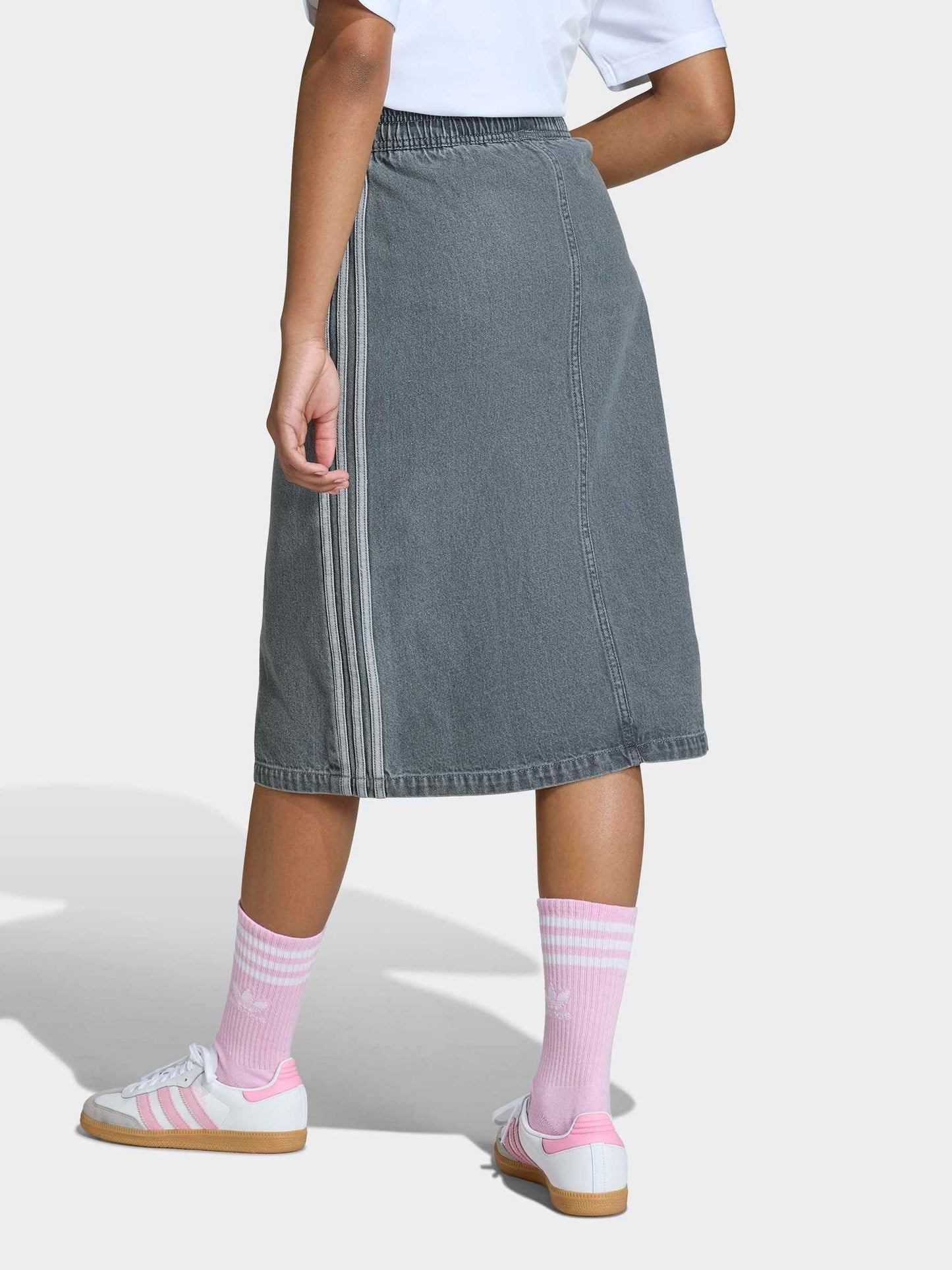 Dsiney Kidz - adidas Originals Grey Washed Denim Midi Skirt image 2