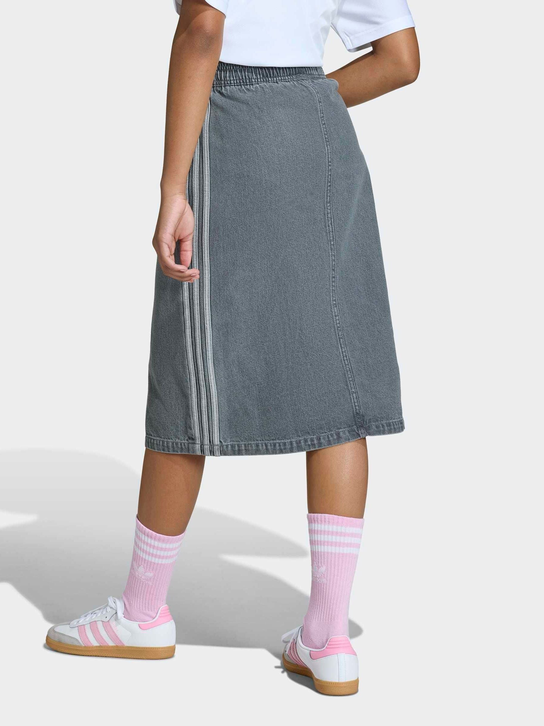 Dsiney Kidz - adidas Originals Grey Washed Denim Midi Skirt image 2
