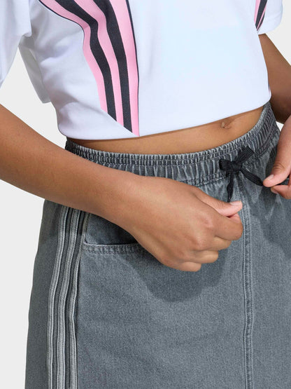 Dsiney Kidz - adidas Originals Grey Washed Denim Midi Skirt image 5