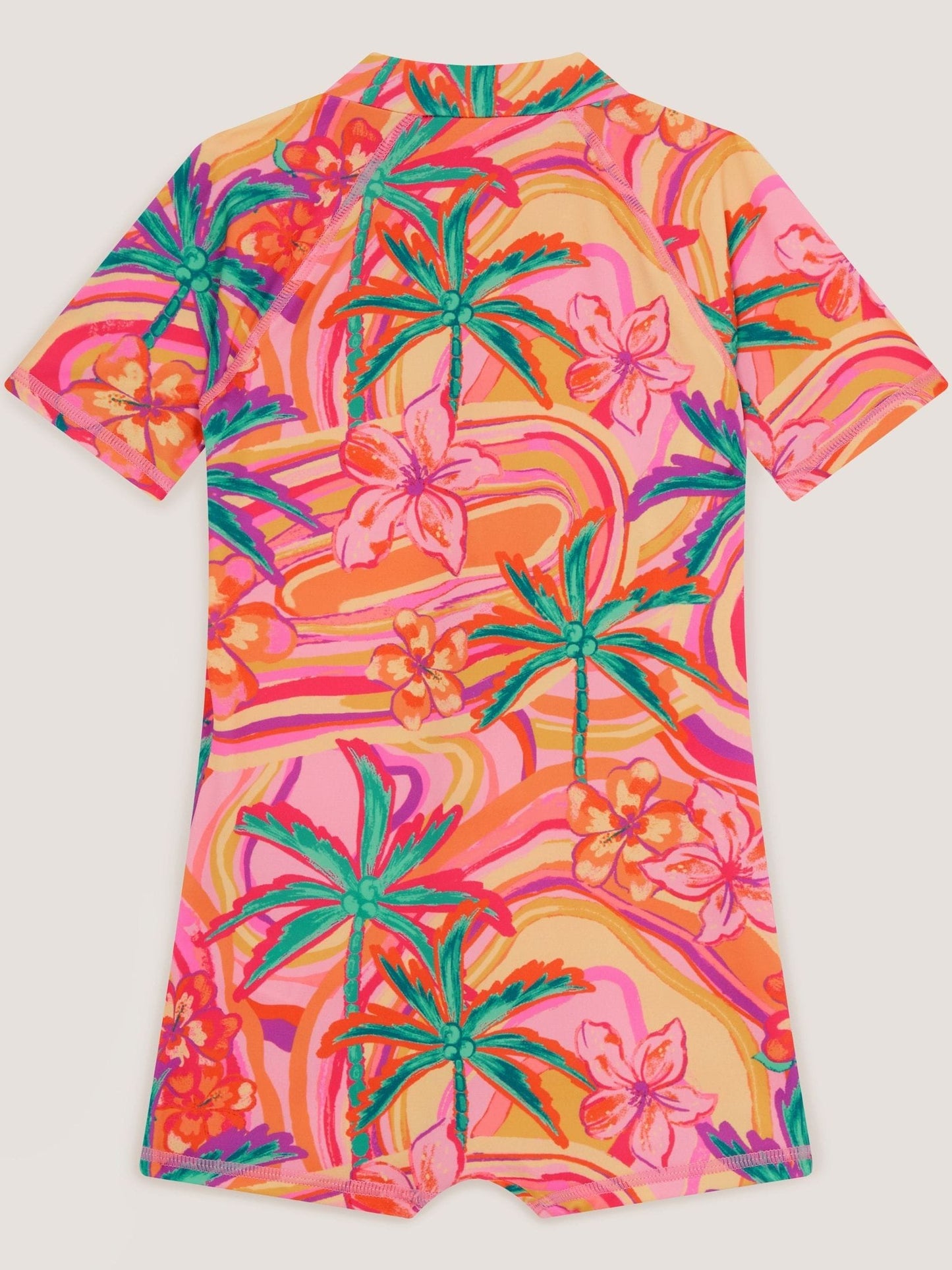 Monsoon Orange Tropical Swirl UPF50+ Short Swimsuit image 4