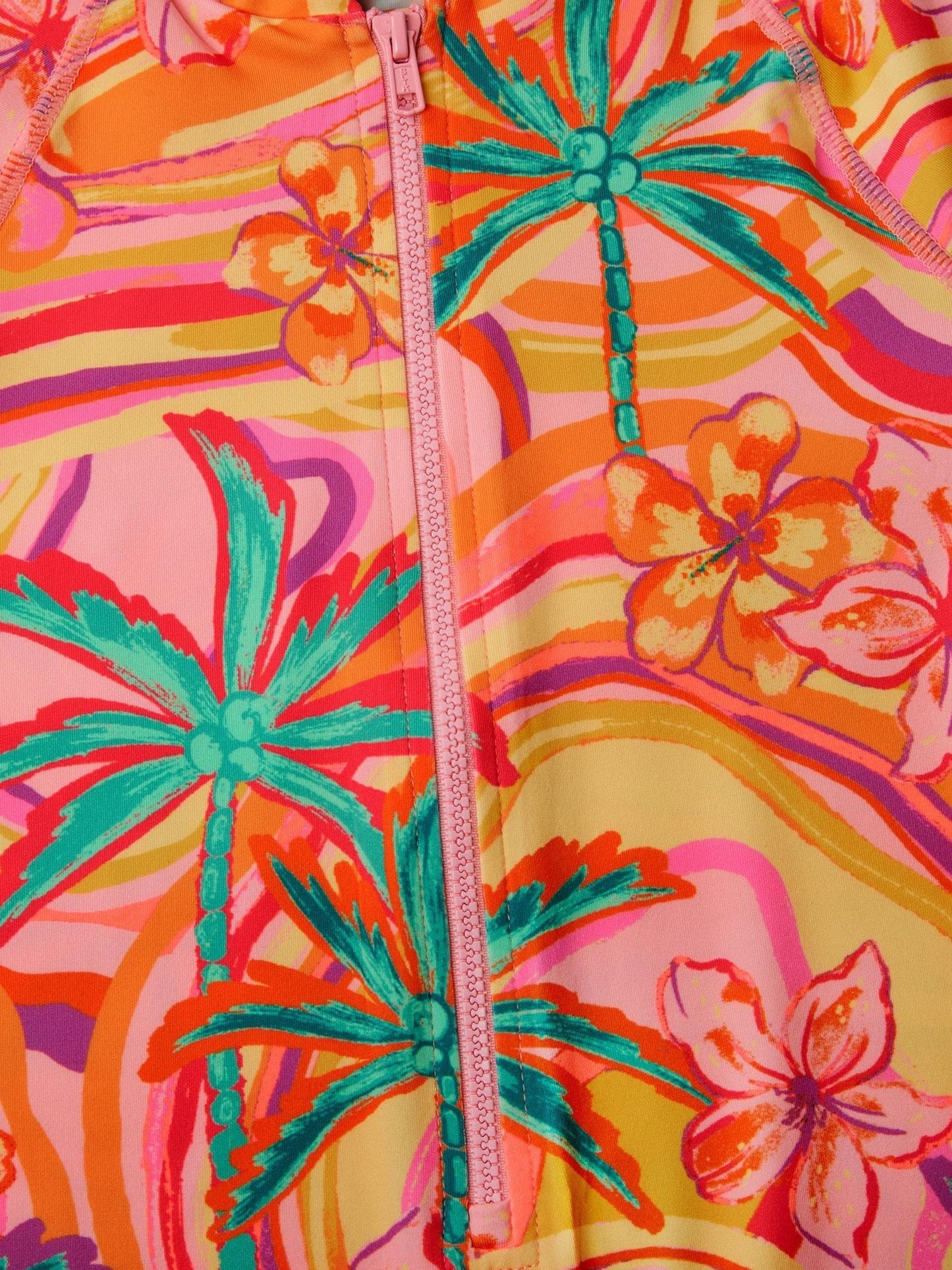 Monsoon Orange Tropical Swirl UPF50+ Short Swimsuit image 5