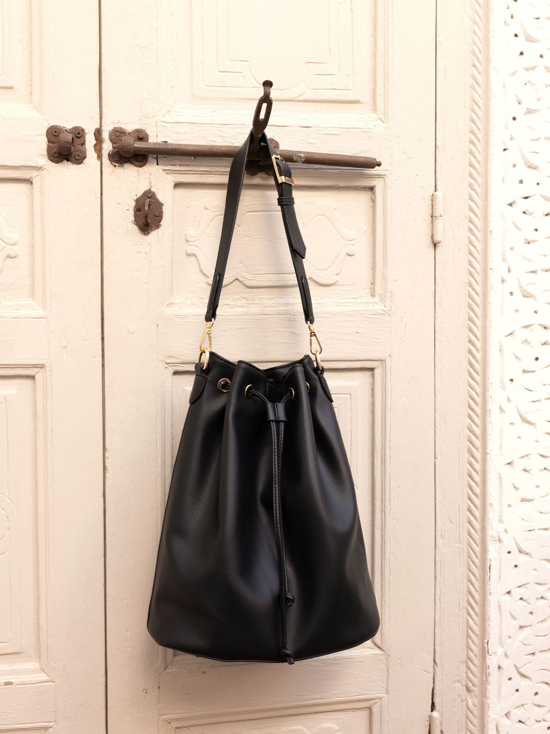 Novo Black Adelaide Large Bucket Shoulder Bag image 1