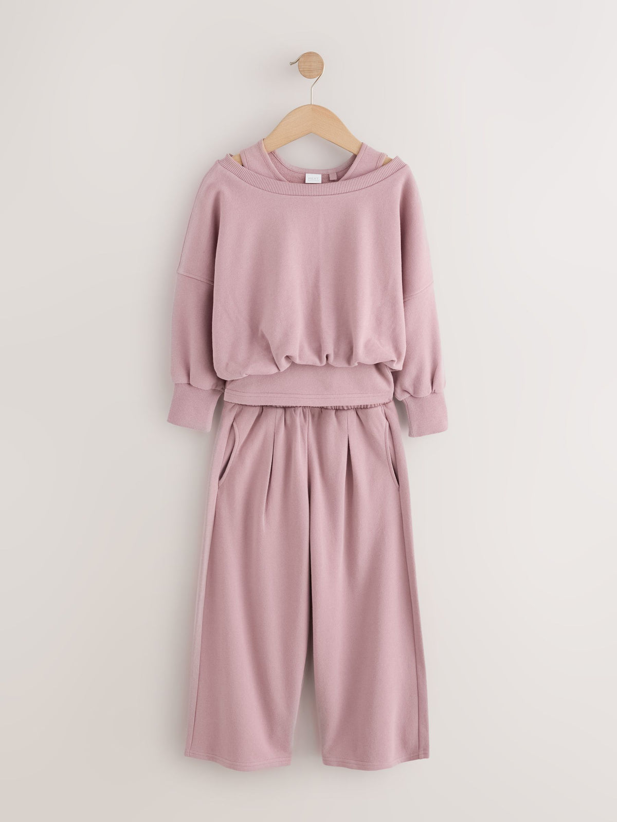 Pink Off Shoulder Sweatshirt and Joggers Set (3-16yrs) - image 5