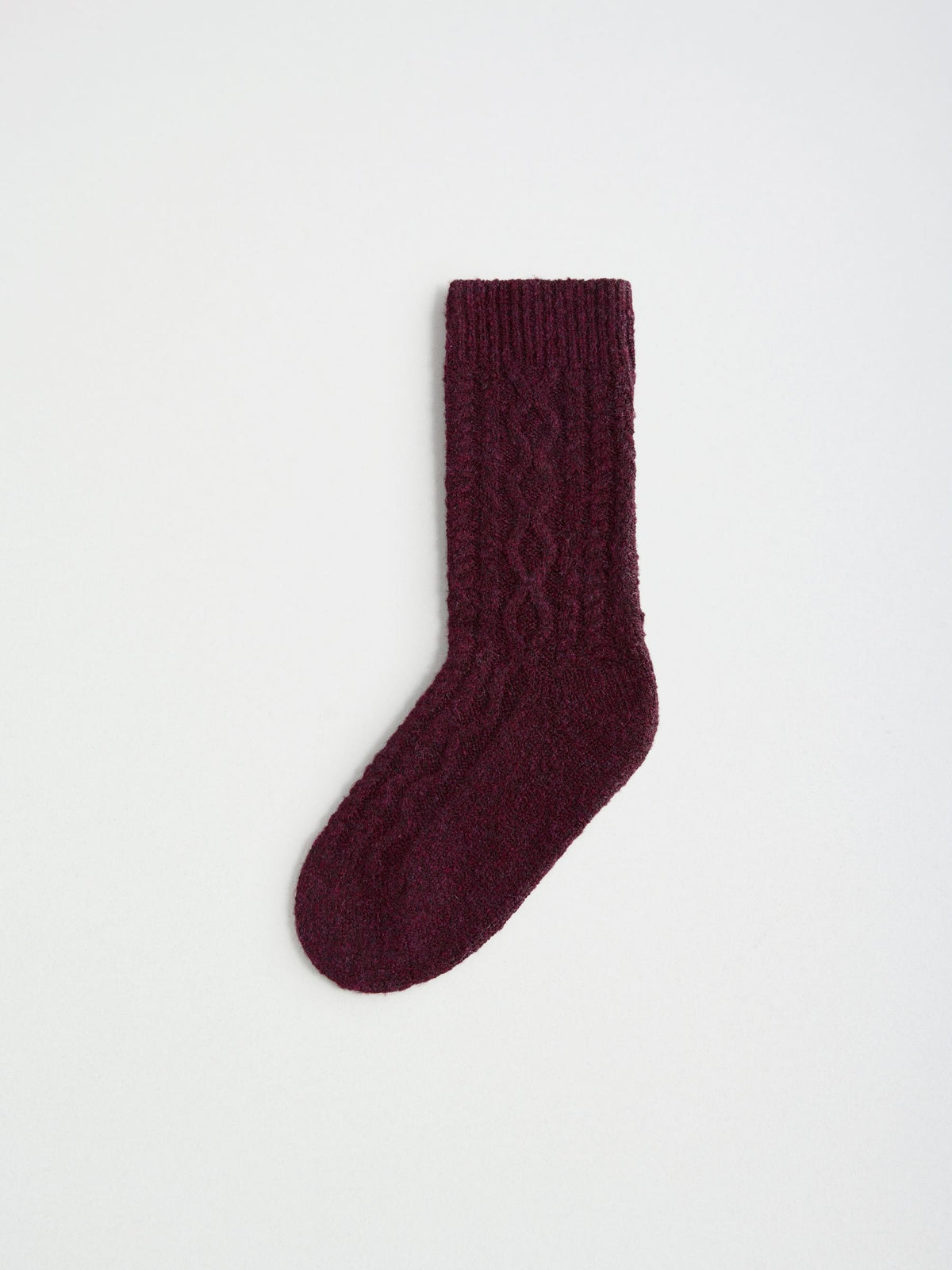 Lipsy Burgundy Red Cable Knit Bed Socks - image 2