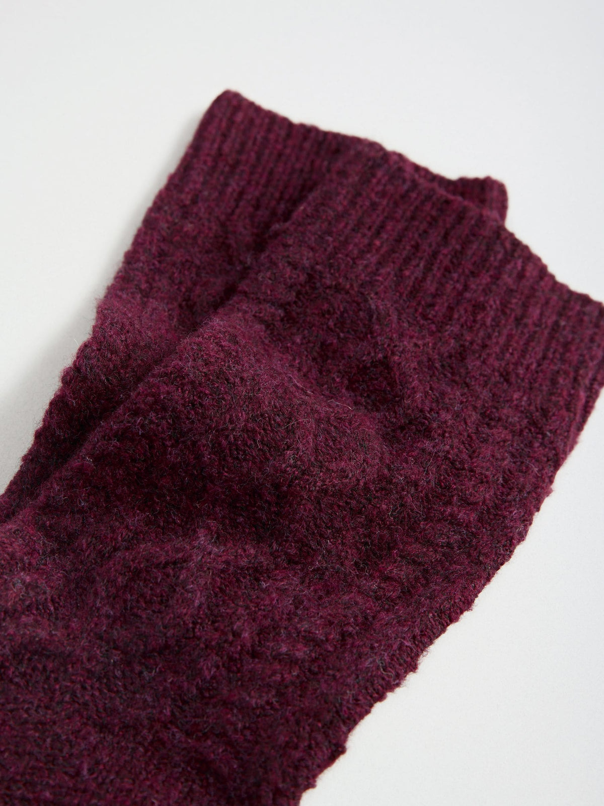 Lipsy Burgundy Red Cable Knit Bed Socks - image 3