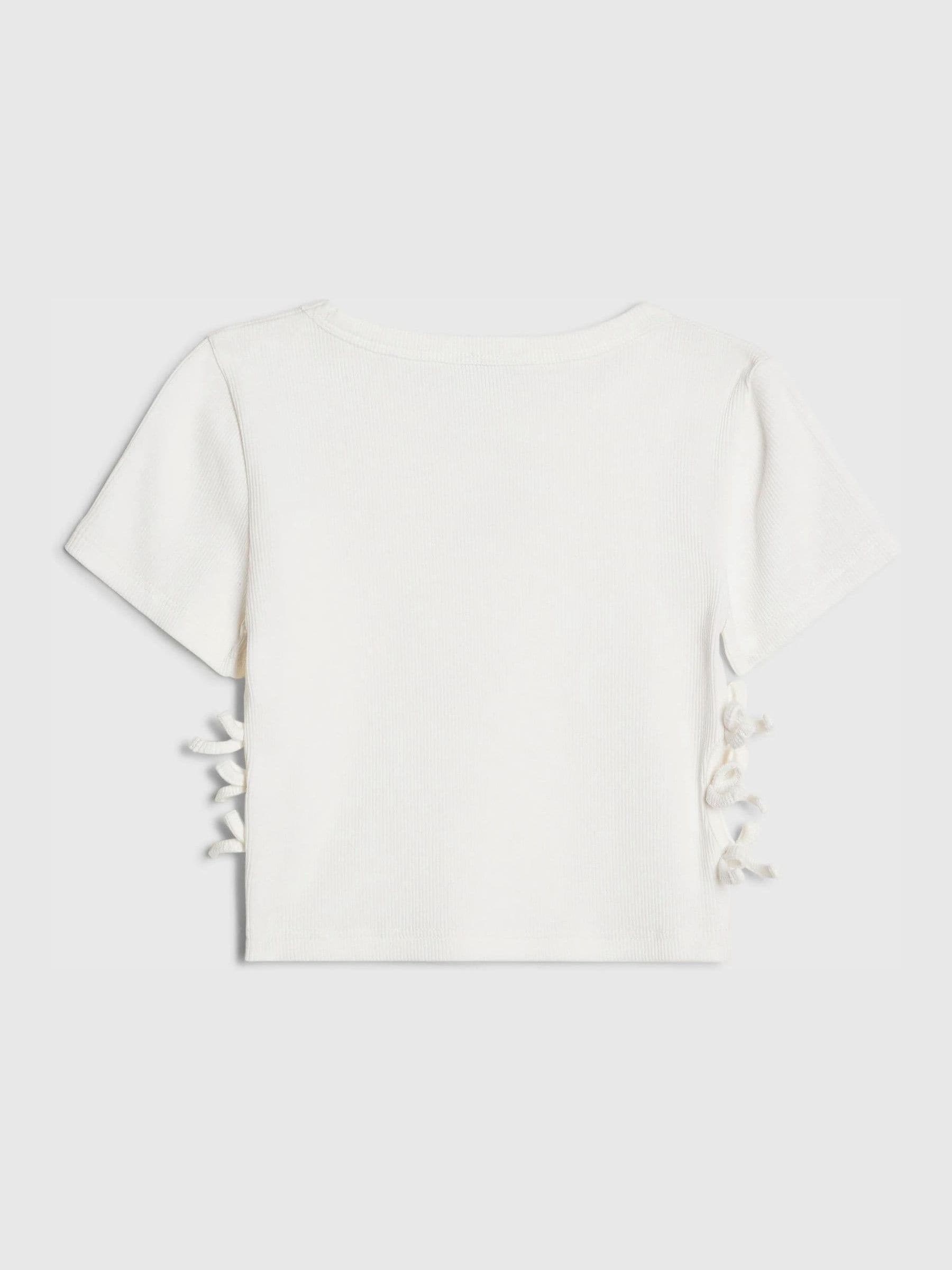 Dsiney Kidz - River Island White 3D Bow Ribbed Top image 2