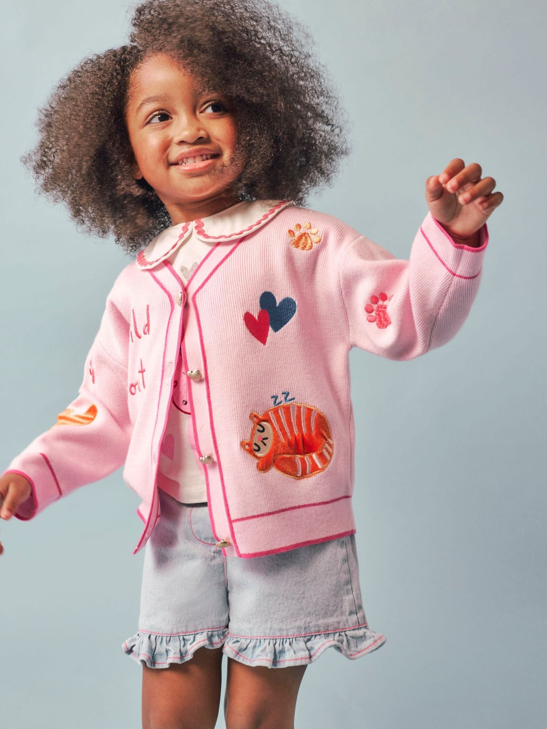 Dsiney Kidz - River Island Pink Abbie Rosie Cardigan image 1