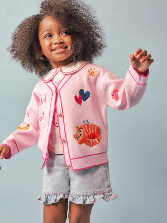 Dsiney Kidz - River Island Pink Abbie Rosie Cardigan image 1